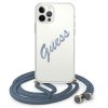 Guess GUHCP12MCRTVSBL iPhone 12/12 Pro6,1 niebieski/blue hardcase Script Vintage